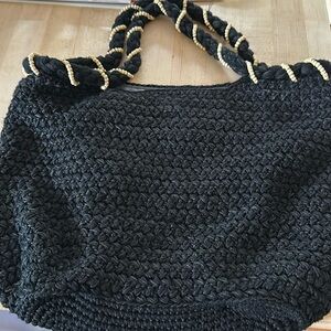 The Sak- black woven shoulder bag